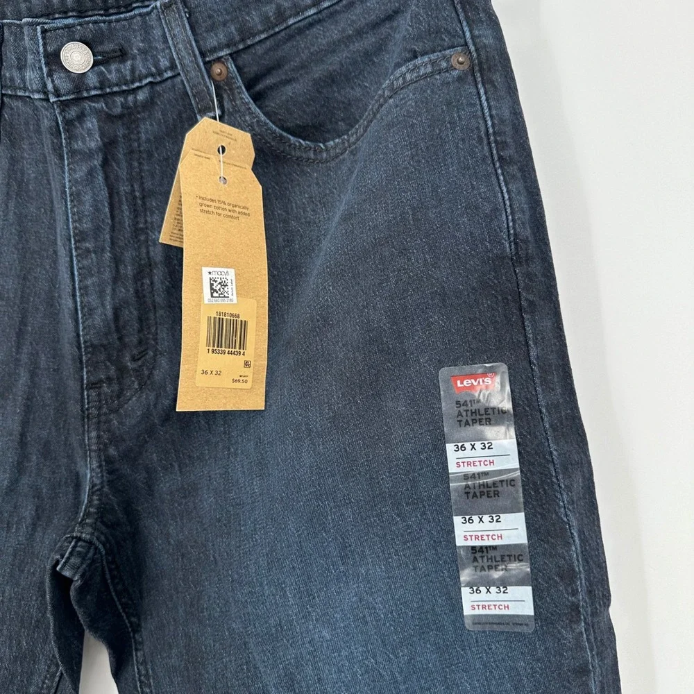 NEW Levi's 541 Athletic Taper Blue Denim Stretch Jeans Casual Everyday Men 36x32